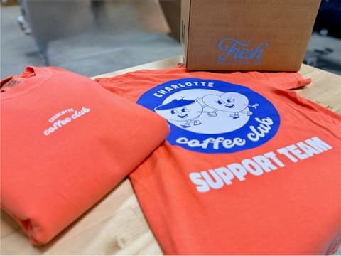 Charlotte Coffee Club custom apparel by Fresh Local Tees