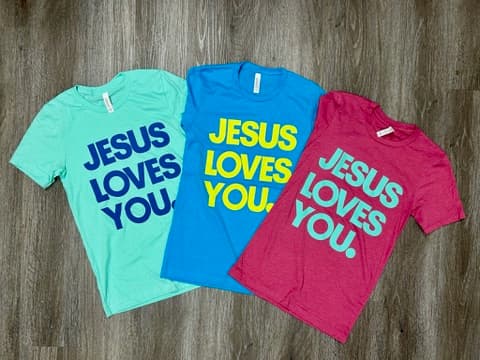 Jesus Loves You - printed work by Fresh Local Tees