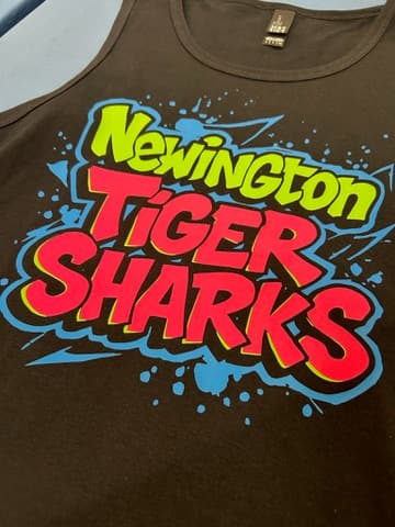 Newington Tiger Sharks - printed work by Fresh Local Tees